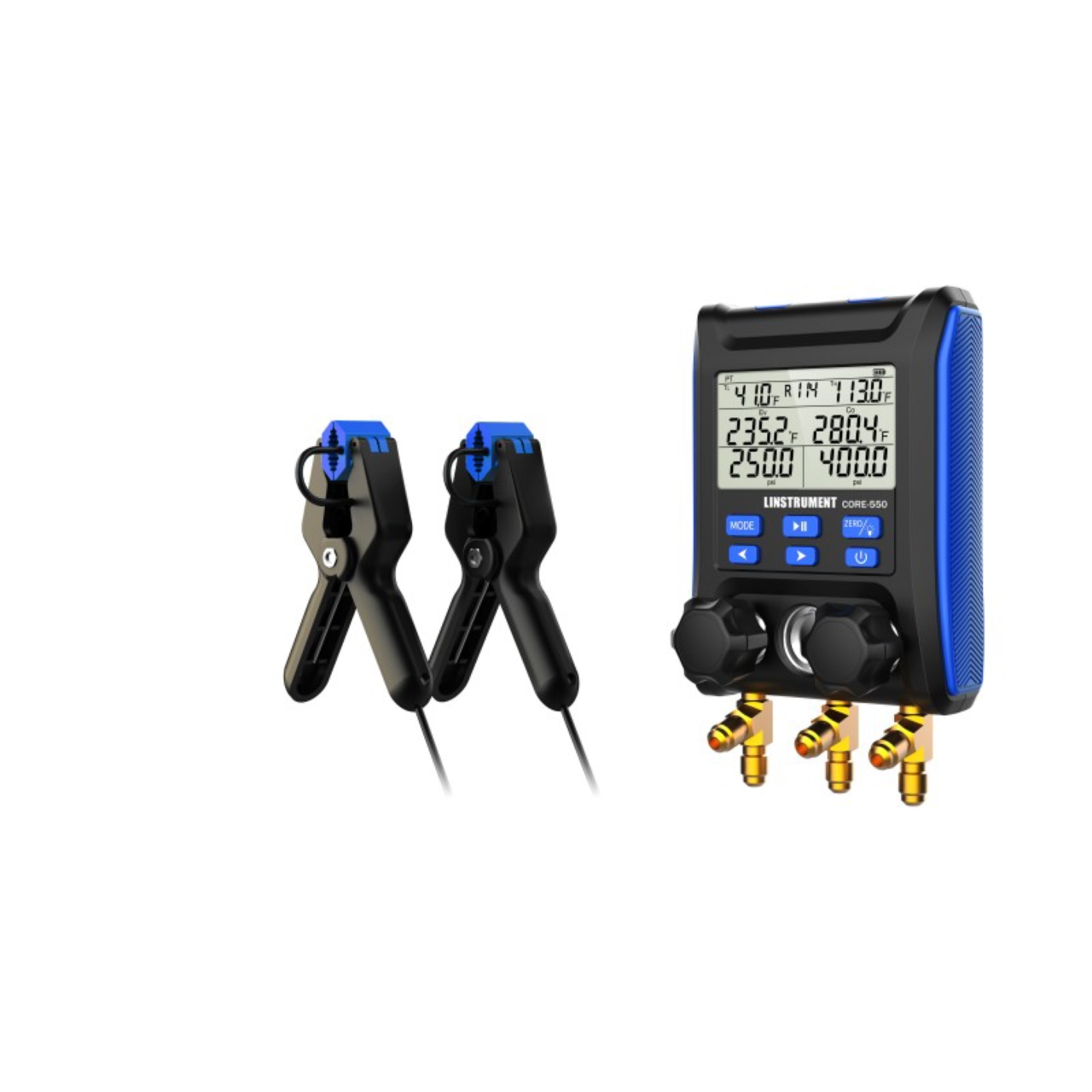  Manifold analyseur digital 2 voies + sondes de températures, multigaz +flexibles - 400x400px